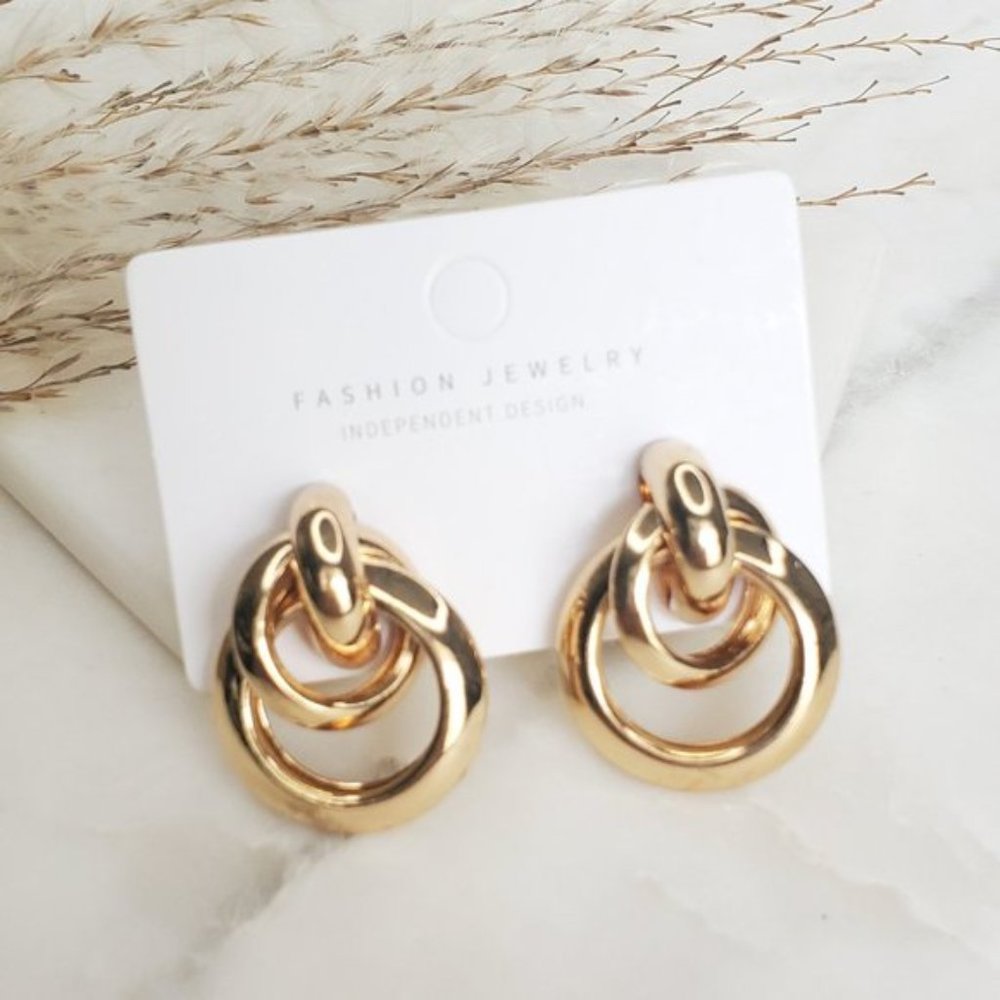 5 for $25 Large Knot Statement Stud Earrings - Picture 2 of 10